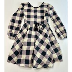 Omi Jo Purple Check Long Sleeved Dressed Size 6